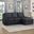 Monterey 2-Piece Reclining Sectional with Right Chaise In Black