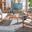 Montez 4 Piece Outdoor Set with Accent Pillows in Beige
