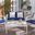 Montez White/Navy 4 Piece Outdoor Set With Accent Pillows