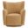 Montrose Wingback Sherpa Swivel Accent Chair In Camel and Walnut