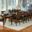 Mariposa 132" Rustic Whiskey Extendable Trestle Dining Room Set