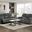 Muncie Double Reclining Living Room Set In Brown and Gray