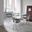 Naomi and Lorin 4-Piece Counter Height Dining Set In Brushed Stainless Steel and Gray Faux Leather