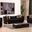 Naomi Button Tufted 3 PC Sofa Set With Velvet Fabric And Gold Accent In Black