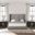 Nativa Interiors Aylet Simple Tufted Upholstered Medium 67 Inch California King Grey Bed