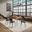 Nature'S Edge 60 Inch 7 Piece Modern Dining Set In Chestnut and Dark Brown