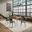 Nature'S Edge 60 Inch 7 Piece Modern Dining Set In Chestnut and Jade