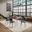 Nature'S Edge 60 Inch 7 Piece Modern Dining Set In Slate and Slate Blue