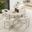 Nautica 5-Piece Round Outdoor Patio Aluminum Dining Table and Chairs Set In Ivory and Taupe