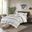 Nea Cotton Printed 3 Piece Queen Comforter Set With Trims In Black/White