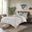 Nea Cotton Printed 3 Piece Queen Comforter Set With Trims In Off White/Gray