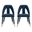 Neda Dining Chair Set of 2 In Midnight Blue