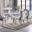 Neuveville White And Chrome Dining Room Set