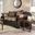 Newdale Loveseat In Brown And Gold