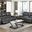 Newnan Double Reclining Living Room Set In Gray