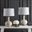 Nilla Cream and Clear Table Lamp Set of 2