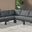 Nizuc Water Resistant Fabric Outdoor Patio 5 Piece Modular Sectional In Grey