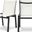 Nizuc Water Resistant Fabric Outdoor Patio Aluminum Mesh Dining Chair Set of 2 In White/Grey