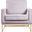 Noah Velvet Accent Chair In Pink