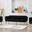 Nolita Boucle Fabric Living Room Set In Black