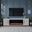 Nora 81 Inch Fireplace TV Stand with 42 Inch Electric Fireplace and Remote Control In White and Barnwood