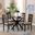 Norah Fabric and Wood 5-Piece Dining Set In Sand and Dark Brown