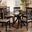 Norah Modern and Contemporary Grey Fabric Upholstered and Dark Brown Finished Wood 7-Piece Dining Set
