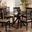 Norah Modern and Contemporary Sand Fabric Upholstered and Dark Brown Finished Wood 7-Piece Dining Set