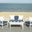 Nunzio White/Navy 4 Piece Outdoor Set With Accent Pillows