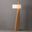 Obelisk 63 Inch White Cotton-Linen Shade Floor Lamp In Natural Ash and Brushed NIckel