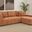 Octavia Fabric Upholstered Sectional Chaise Sofa In Orange