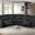 Oliverus Power Sectional In Black