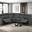 Oliverus Power Sectional In Dark Gray