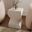Onyx Fiberglass Outdoor Side Table In Cream