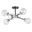 Orbit 25 Inch Semi Flush Ceiling Light In Satin Nickel and Oil Rubbed Bronze