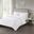 Otto Polyester Microfiber Solid 3 Piece Queen Coverlet Set In White