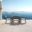 Pacifica Classic 4 Seat Square Dining Set In Canvas Flax and Slate