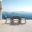 Pacifica Classic 4 Seat Square Dining Set In Canvas Natural and Slate