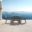 Pacifica Classic 4 Seat Square Dining Set In Cast Lagoon and Slate