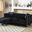 Paige Black Sofa Chaise