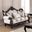 Palencia Loveseat In Dark Cherry and Beige