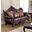 Palencia Loveseat In Dark Cherry and Brown