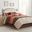 Palisades 7 Piece Faux Suede Queen Comforter Set In Coral