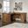 Palladia L-Shaped Desk In Vintage Oak