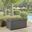 Palm Harbor Wicker Outdoor Storage Box In Weathered Gray