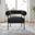 Palma Boucle Metal Arm Chair In Black