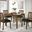 Parkwood 5-Piece Square Dining Table Set In Honey Brown