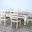 Pasadena Rectangular Extension Dining Set In Marble White