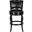 Pasquale Black Swivel Bar Stool