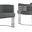 Paty Accent Barrel Leisure Chair In Dark Gray Velvet and Silver Chrome Legs